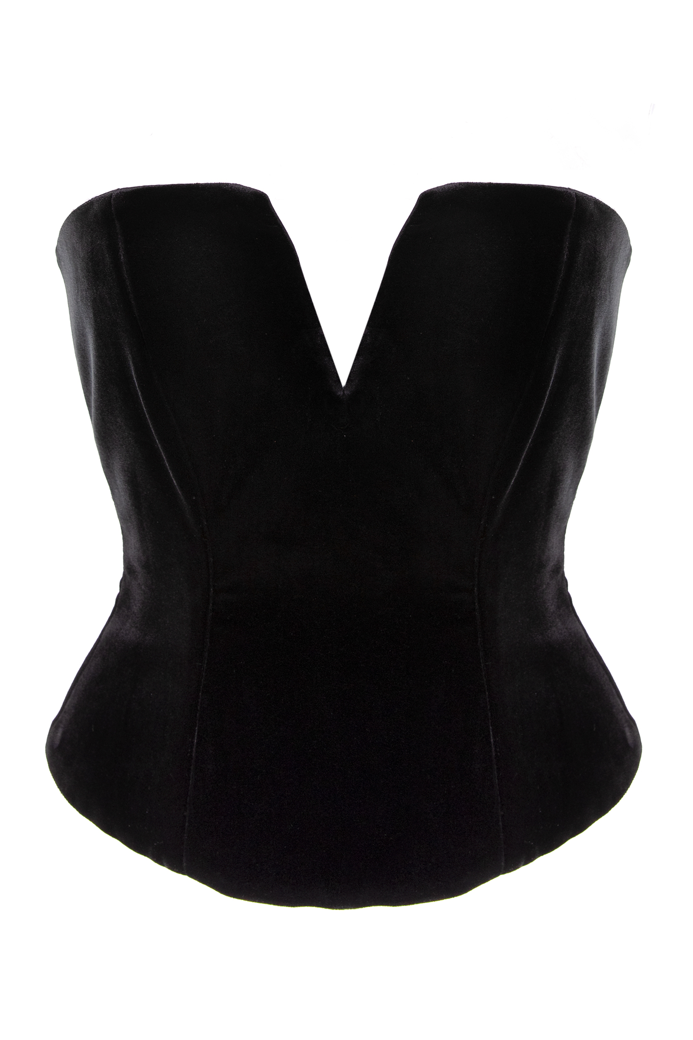 Vanya Black Compression Corset Top