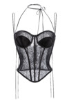 Chantilly Lace Satin Bustier Top