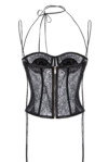Chantilly Lace Satin Bustier Top