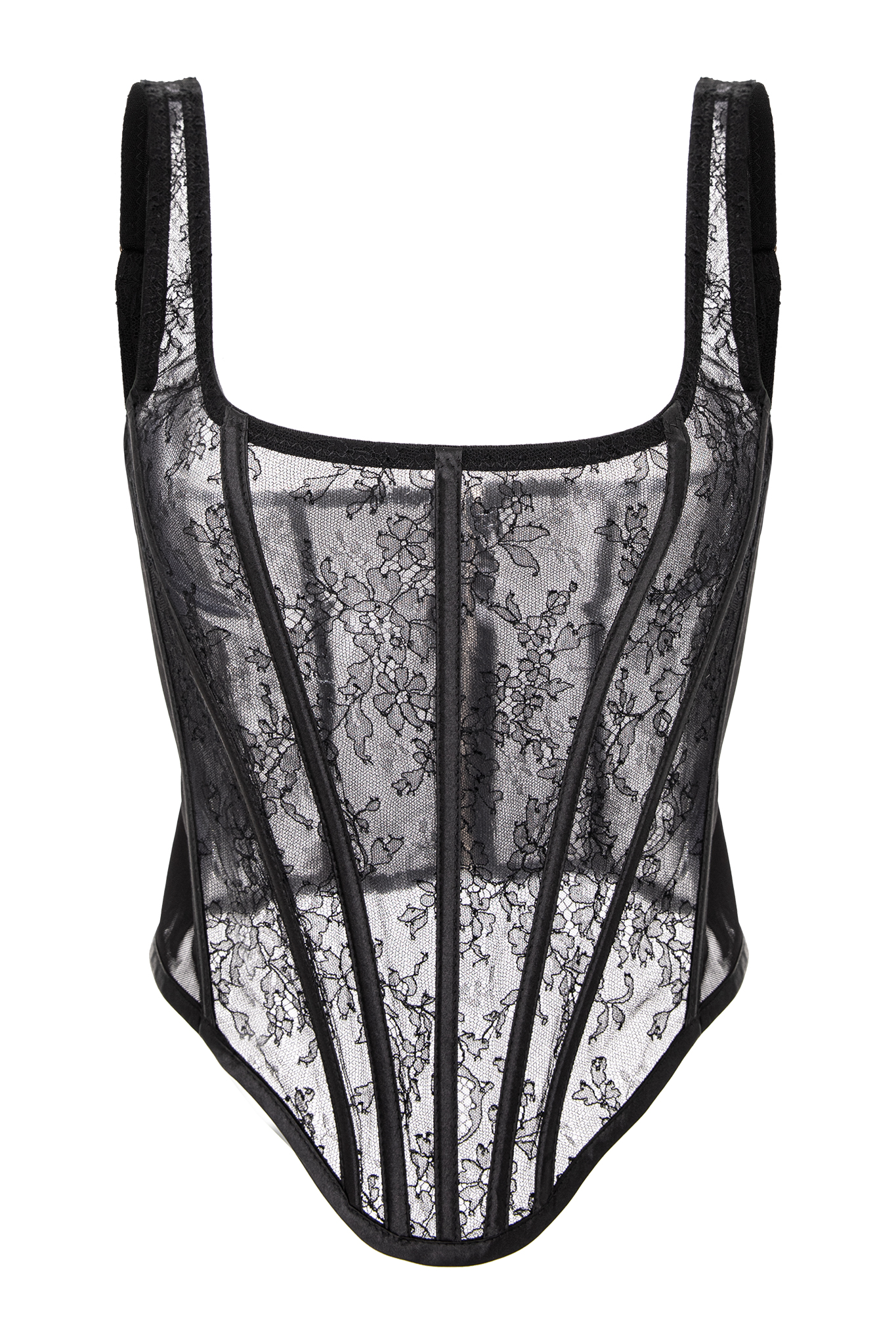 Victoria Black Chantilly Lace Special Occasion Bustier