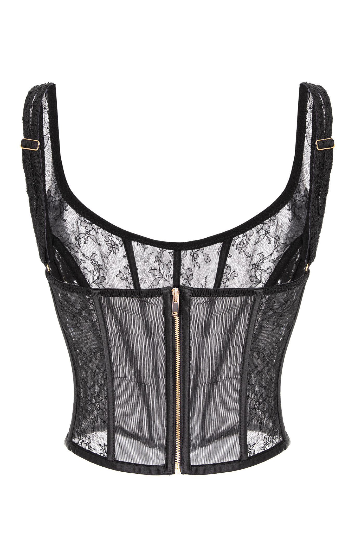 Victoria Black Chantilly Lace Special Occasion Bustier