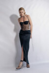 Venus Bustier - Silk Satin and Sheer Tulle Elegance