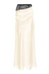 Lace & Silk Satin Draped Skirt
