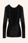 Silk Satin Open Back Top