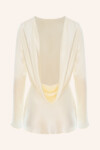Silk Satin Open Back Top