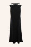 Mesh & Satin draped Chiffon Skirt