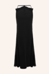Mesh & Satin draped Chiffon Skirt