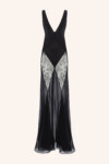 Satin and Lace Diamond Panels Maxi Dress
