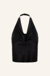 Silk Satin Cowl Top