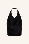 Silk Satin Cowl Top
