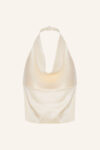 Silk Satin Cowl Top