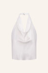 Silk Satin Cowl Top
