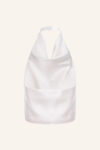Silk Satin Cowl Top