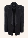 Satin-trimmed Wool Tuxedo Blazer