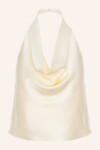 Silk Satin Cowl Top