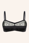 Chantilly lace silk satin bralette top