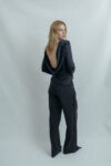 Silk Satin Open Back Top