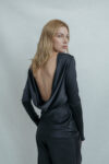 Silk Satin Open Back Top
