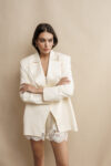Satin-trimmed Wool Tuxedo Blazer