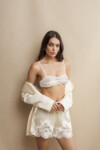 Lace detail Satin Shorts