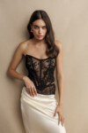 Strapless Lace Bustier Top