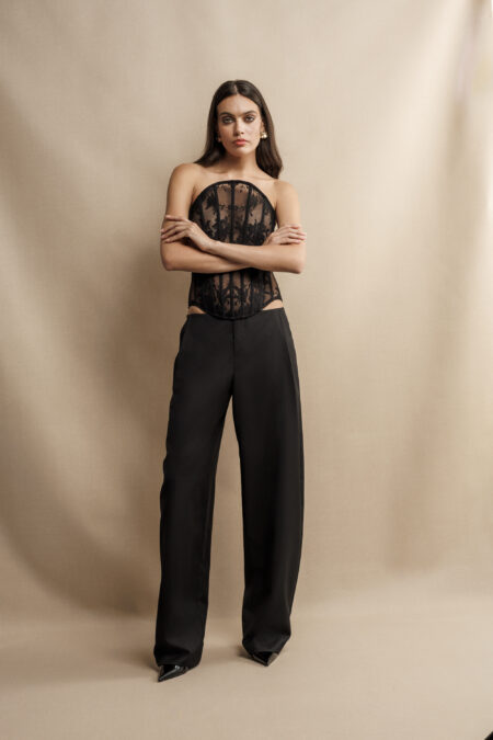 Low-rise barrel Pants