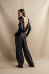 Silk Satin Open Back Top
