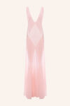 Satin and Lace Diamond Panels Rose Maxi Dress