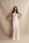 Satin and Lace Diamond Panels Rose Maxi Dress