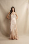 Metallic Lace Trim Slip-Dress