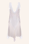 Satin and Lace Diamond Panels Mini Dress