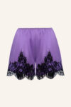 Lace detail Satin Shorts