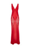 Alexa Satin and Lace Diamond Panels Maxi Dress
