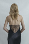V-neckline Chantilly Lace Slip-Dress Black